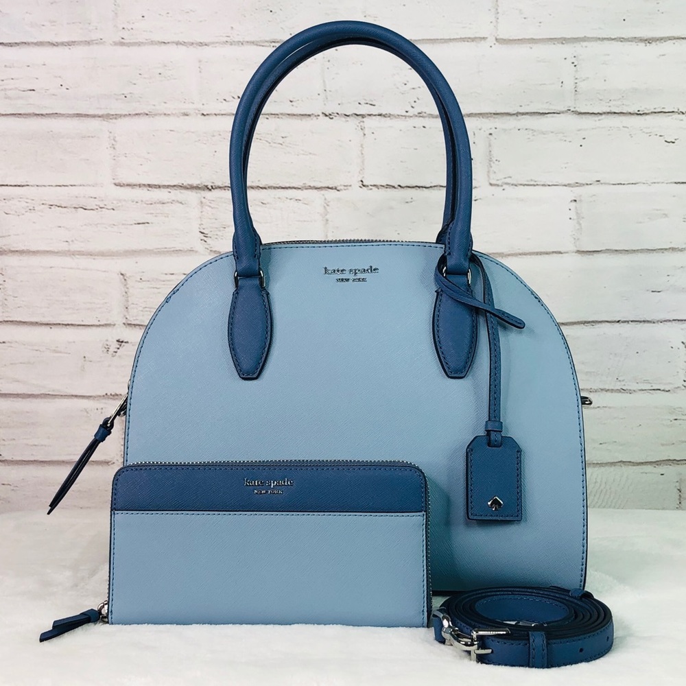 2PCS Kate Spade Reiley Large Dome Satchel Wallet
